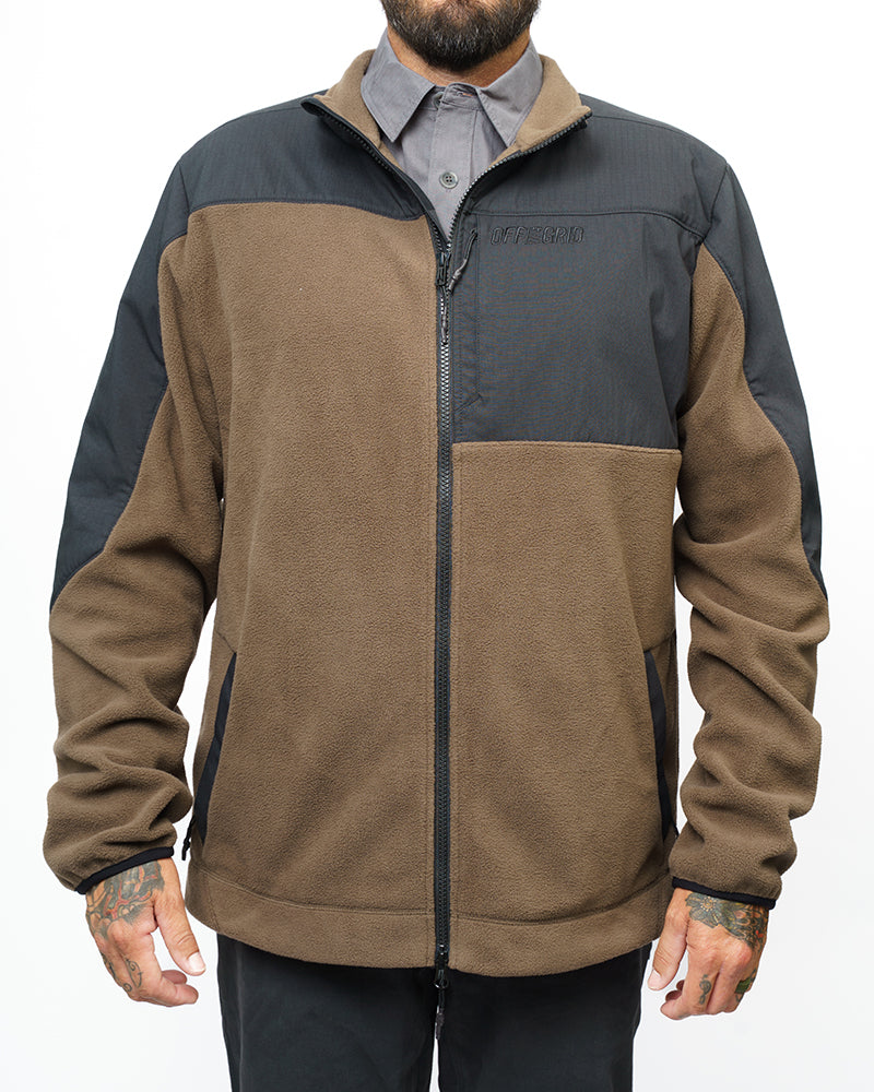 OTG Bruin Fleece Zip Up- Major Brown