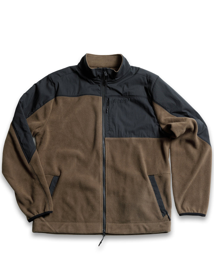 OTG Bruin Fleece Zip Up- Major Brown