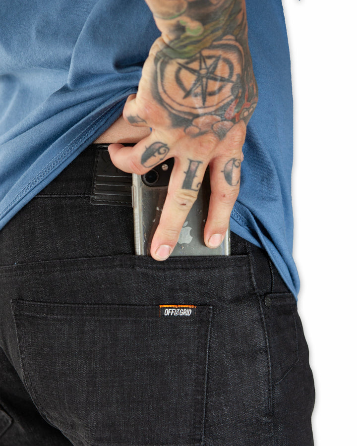 OTG Hideout Denim Taper Fit Pants - Black
