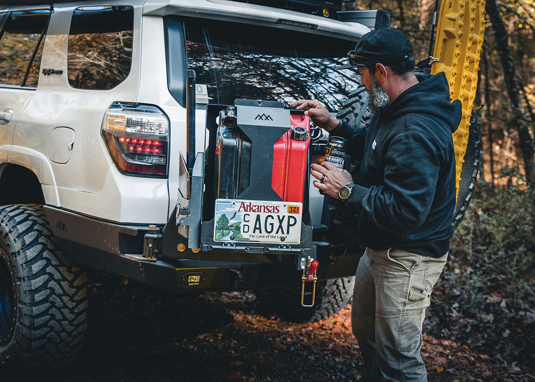 Backwoods Adventure Mods Jerry's Can Holder - Dual Universal Jerry Can Carrier