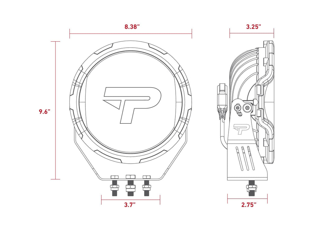 Pathfinder PROWLR 9" LED Driving Light [TRUE AMBER]
