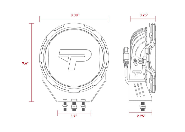 Pathfinder PROWLR 9" LED Driving Light [TRUE AMBER]