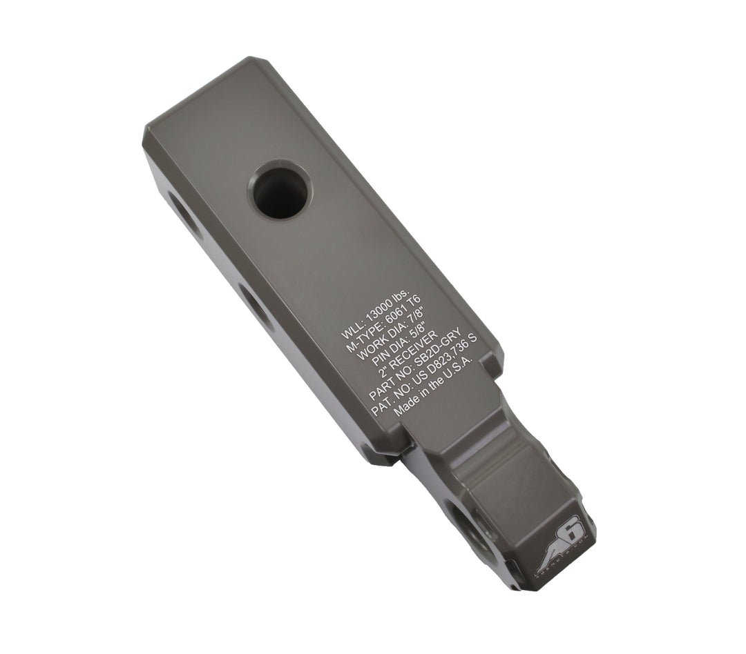 Agency 6 Recovery Shackle Block 2.5" Earth Grey Powder Coat - Hitch Receiver Fits 2.5 Inch Hitch Receivers - Recovery Tow Block - Proudly Made In The USA With US Certified Materials - Foto 6